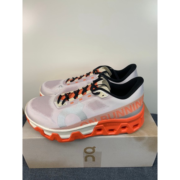 On Cloudmonster Hyper Mens 9.5 Mauve Flame Running Shoes 3ME10131906 NIB - Picture 2 of 12